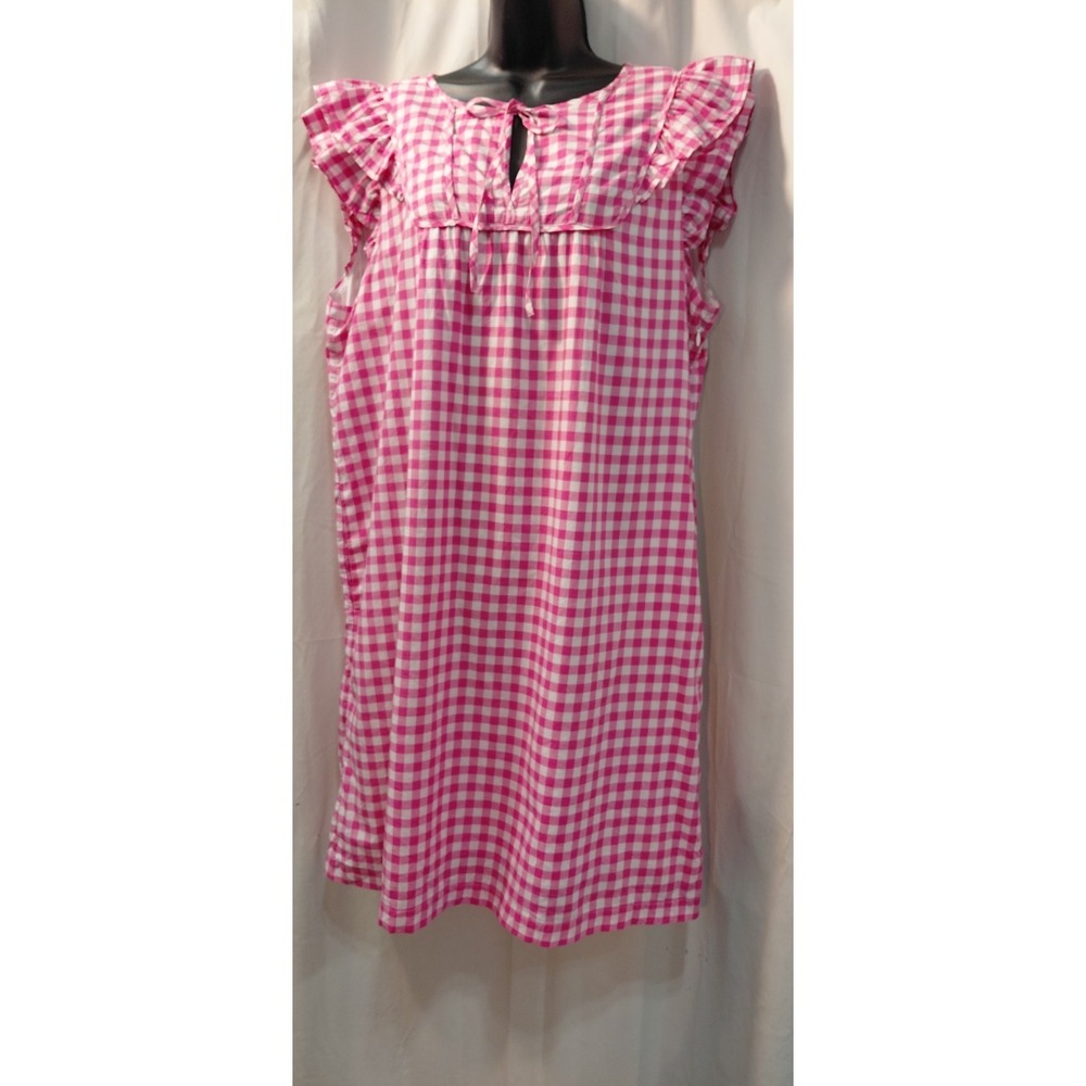 J. Crew Women's Gingham Fluttered Ruffle Sleeves Dress Cottagecore Fairycore‎